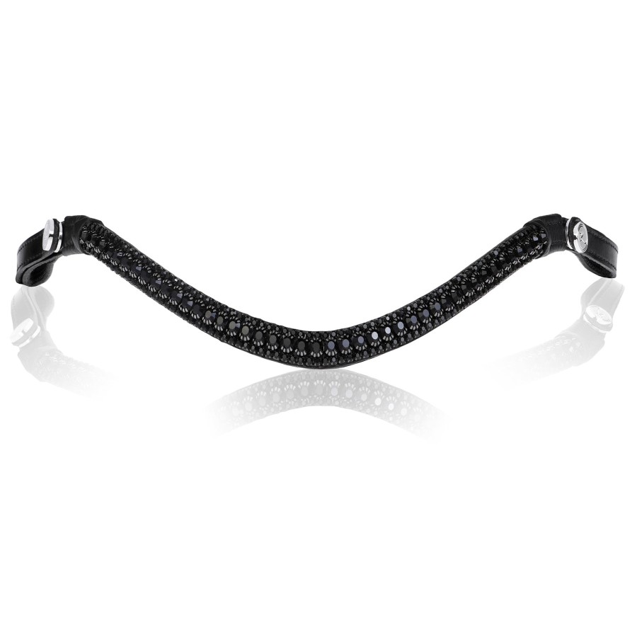 Browband Lumiere Solitaire Black Crystal