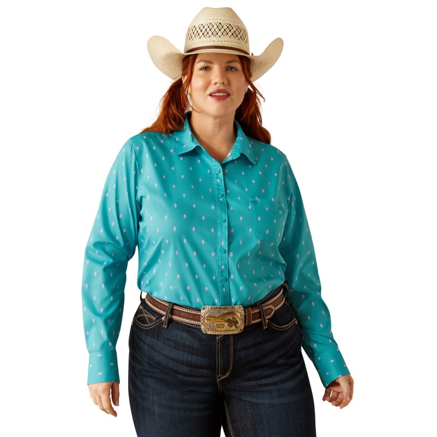 Ariat Kirby Pro Long Sleeve Shirt Latigo Geo - Image 2