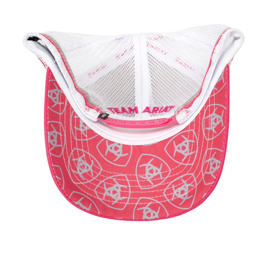 Ariat Est Patch Trucker Cap Raspberry - Image 3