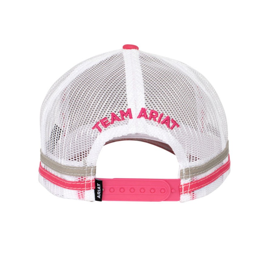 Ariat Est Patch Trucker Cap Raspberry - Image 2