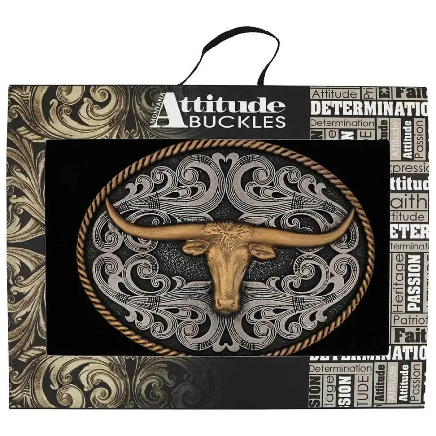 Attitude Western Buckle -LongHorn Cowboy - Image 2