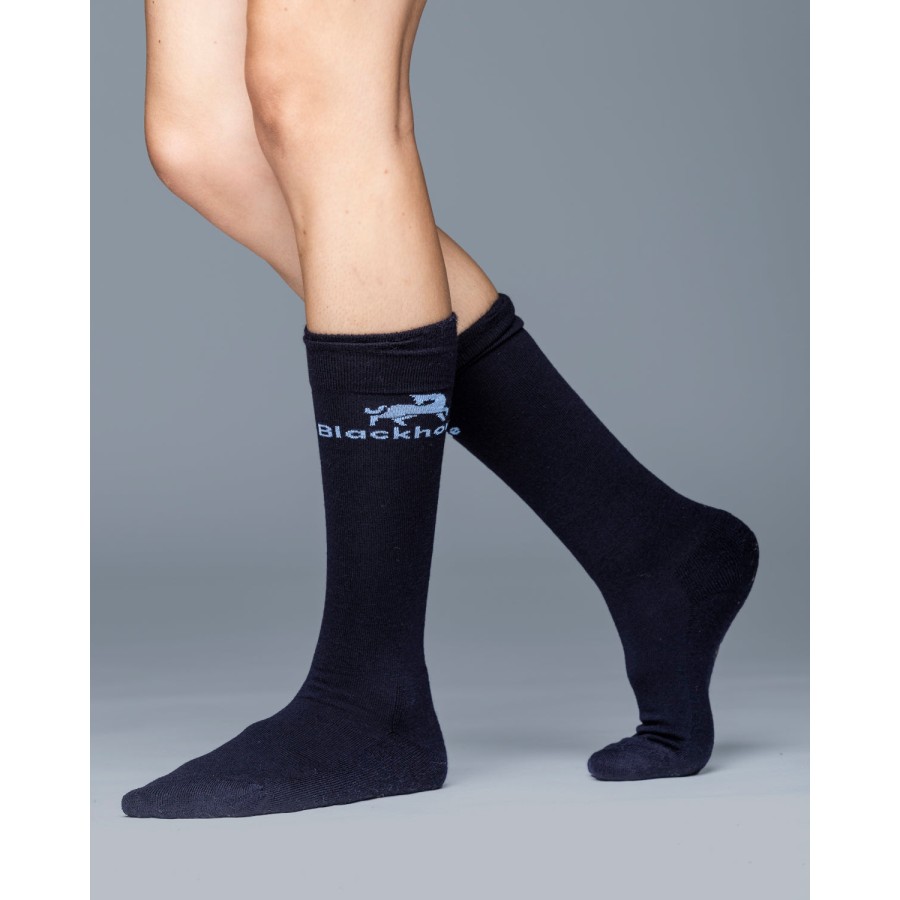 BlackHorse Merino Wool Socks Navy Logo