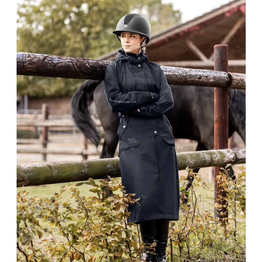 ELT Fehmarn Long Riding Raincoat Night/Deep Blue - Image 5