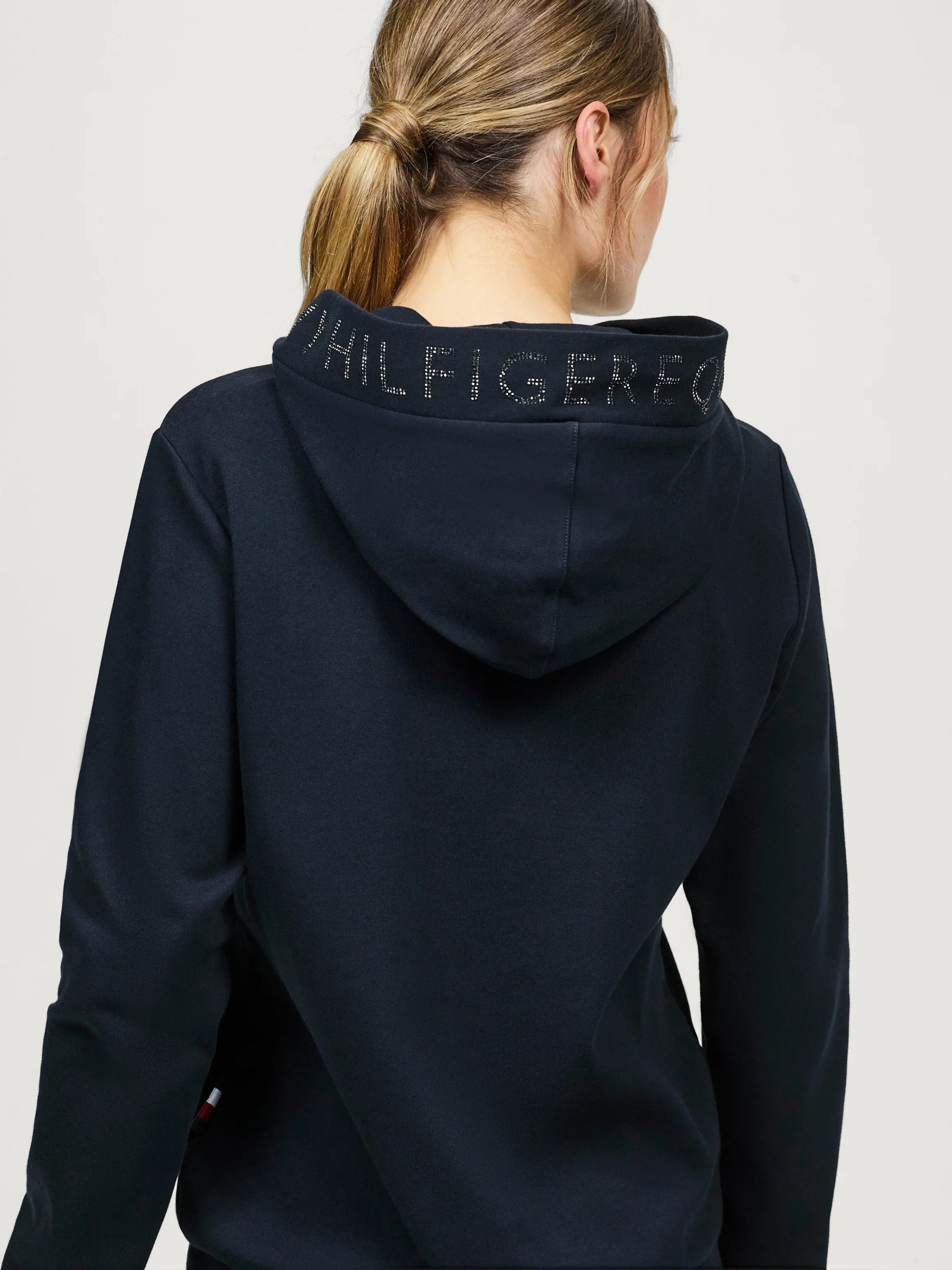 Tommy Hilfiger Laurens Rhinestone Hoodie Desert Sky - Image 2