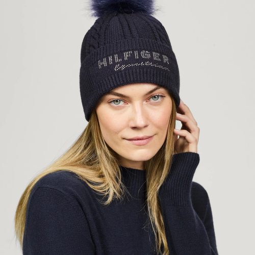Tommy Hilfiger Perry PomPom Beanie Desert Sky