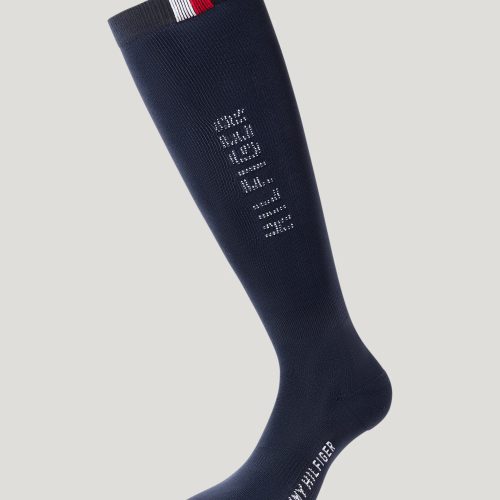 Tommy Hilfiger Erie Rhinestone Riding Socks Desert Sky