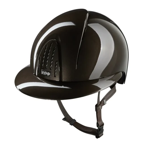 KEP Smart Nova Helmet Polo Visor Metal Polish Brown