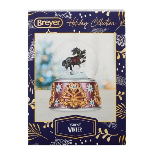 Alternative view of Breyer Stablemates 2026 Holiday Musical Snow Globe-Star of Winter